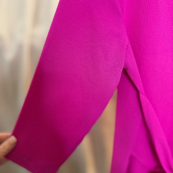 Gibson Fuchsia Tie Front Top Blouse NWT SZ XS - Picture 6 of 10